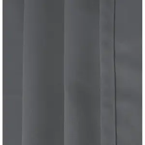 Fiffer Polyester Blackout Pinch Pleat Curtain Pair Grey / 117 x 183 cm