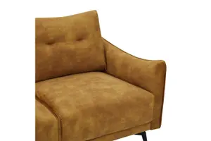 Kensington 3 Seater Velvet Sofa, Gold Velvet