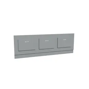 Nes Home Matt Grey 1700mm Magnetic Door Durable PVC Front Bath Panel