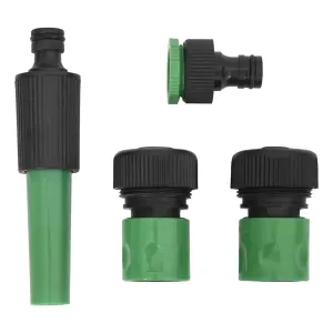 Berkfield Garden Hose with Fitting Set Green 10 m PVC