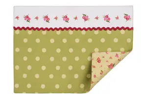 Practical Set Of Four Rose Cottage Placemats, Stylish Placemats Set Of 4, Reversible Placemats For Table