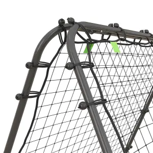 HOMCOM Rebounder Net Football Target Goal with Adjustable Angles, Black