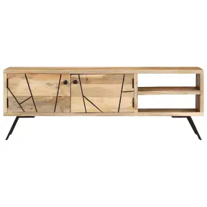 Berkfield TV Cabinet 110x30x40 cm Solid Mango Wood