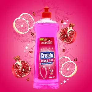 Crystale Dishwasher Rinse Aid - Pink Grapefruit 500ml