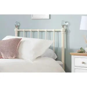 Birlea Jessica Single Bed Frame In Cream Metal 3FT