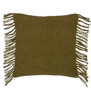 Yard Nimble Knitted Feather Rich Cushion