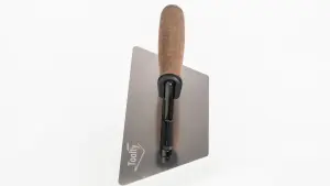 Toolty Trapezoidal Trowel with Cork Handle on Aluminium Foot 240mm Stainless Steel for Finishing Plastering Smoothing DIY