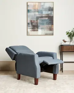 Recliner Chair EGERSUND Fabric Dark Blue