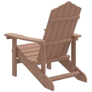 Berkfield Garden Adirondack Chair HDPE Brown