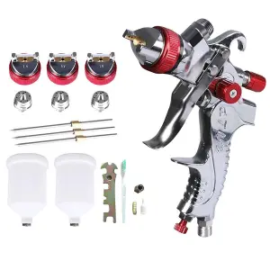 Paint Painting Tool Kit Spray Gun HVLP Gravity Feed Air - Car Furniture Small Repair Leather Coat Colour