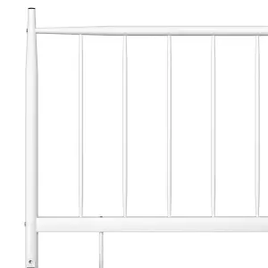 Berkfield Bed Frame White Metal 200x200 cm