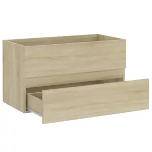 Berkfield Sink Cabinet with Built-in Basin Sonoma Oak Engineered Wood