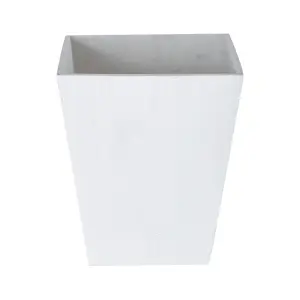 Maison by Premier Polyresin Vase White Polyresin Square Edged Vase