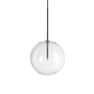 Luminosa EQUINOXE 25cm Globe Pendant Ceiling Light Chrome