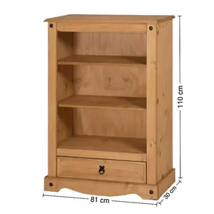 Mercers Furniture Corona 1 Drawer Bookcase