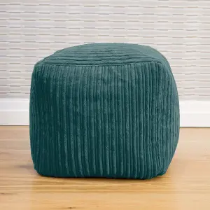 rucomfy Jumbo Cord Cube Beanbag - Teal