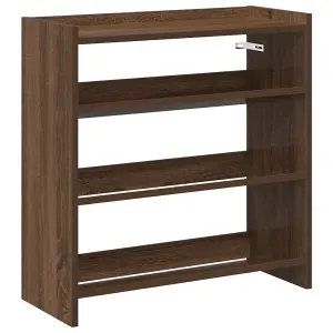 Berkfield Shoe Rack Brown Oak 60x25x62 cm Engineered Wood