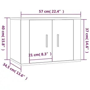 Berkfield 5 Piece TV Cabinet Set High Gloss White Engineered Wood