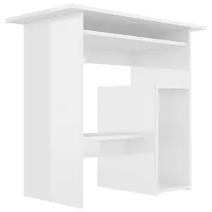 Desk Engineered Wood High Gloss White / Writing Desk