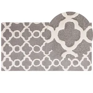 Wool Area Rug 80 x 150 cm Grey ZILE