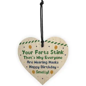 Funny Birthday Gift For Him Her Wooden Heart Lockdown Quaratine Birthday Gift