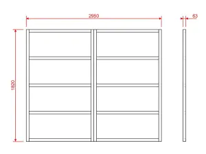 Wooden shed bases 10x6 (W-295cm x D-182cm), made of 38mm x 63mm