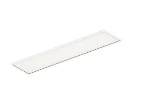 Jemison Matt White Aluminium effect Rectangular Neutral white LED Light panel (L)1195mm