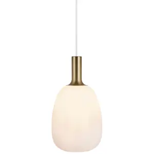 Nordlux Alton 23 Indoor Living Dining Glass Pendant Ceiling Light in White (Diam) 23cm