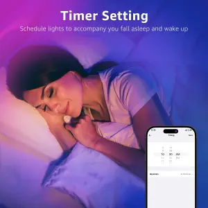 Aigostar 15m Smart LED Strip Lights, WiFi App Control Compatible with Alexa and Google Assistant(5mX3)