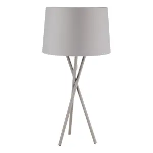 First Choice Lighting Trinity Grey Table Lamp With Shade