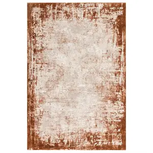 Terracotta Abstract Modern Easy to clean Rug for Dining Room Bed Room and Living Room-120cm X 170cm