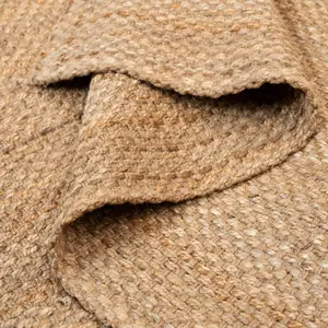 Natural Brown Woven Jute Area Rug 120x170cm