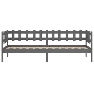 Berkfield Day Bed Grey 80x200 cm Solid Wood Pine