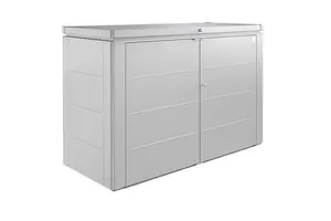 Biohort High Quality 6.5ft x 2.5ft HighBoard 200 3x6 Metal Garden Storage Unit - Metallic Silver