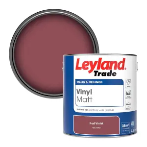 Leyland Trade Vinyl Matt Walls & Ceilings Emulsion Paint Red Violet (RAL 4002) 2.5L