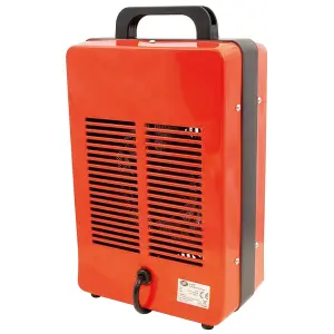 2.8kW Electric Industrial Fan Space Heater with 3 Settings, Carry Handle, Thermostat & Tip Over Safety Cut Out - H39 x W23 x D14cm