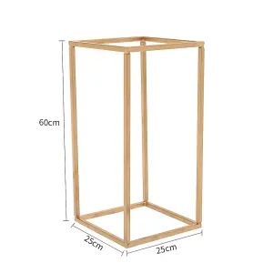 Metal Rectangular Flower Stand Pedestal Wedding Party Ornament 60cm (H)