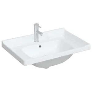 Bathroom Sink White 71x48x23 cm Rectangular Ceramic