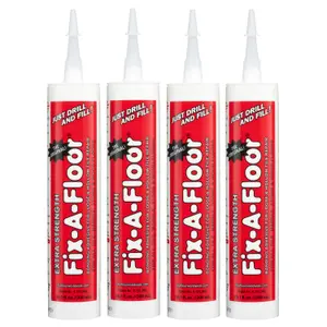 Fix-A-Floor Extra Strength Bonding Adhesive for Loose and Hollow Tiles, Wood, LVT & Laminate. Includes 2mm+ Tip - Pack of 4