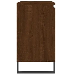 Berkfield Bathroom Cabinet Brown Oak 58x33x60 cm Engineered Wood