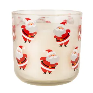 Candlelight Father Christmas Medium Apple cinnamon cookie White/red LED Candle