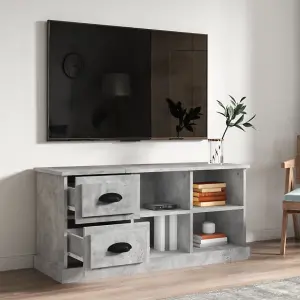 Berkfield TV Cabinet Concrete Grey 102x35.5x47.5 cm Engineered Wood