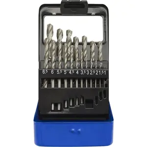 19-Piece HSS Drill Bit Set with Split Point Tips - Precision Sizes from 1mm to 10mm