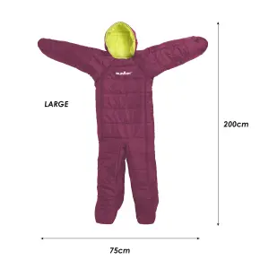 Wearable Sleeping Bag Berry Adults Large/XL Featherlite