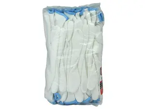 Scan 5004W White PU Coated Gloves - Large Size 9 Pack 12 SCAGLOPUW12L