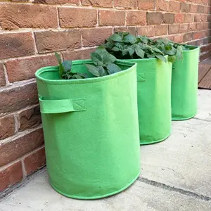 Potato & Vegetable Planter Grow Bags (Set of 6) Non Woven Aeration Fabric Pots