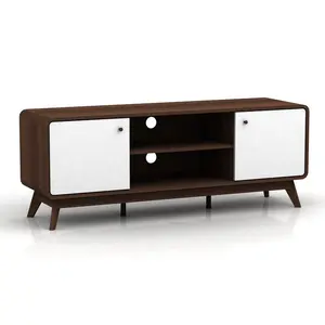 Justine TV Stand for TVs up to 60" Walnut/White