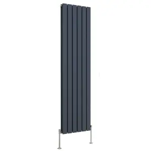 Right Radiators 1600x408 mm Vertical Double Flat Panel Designer Radiator Anthracite