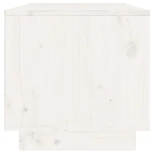 Berkfield TV Cabinet White 60x35x35 cm Solid Wood Pine