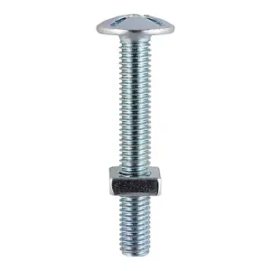 TIMCO Roofing Bolts & Square Nuts Silver - M6 x 80